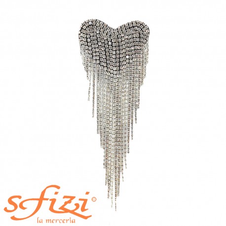 Cuore Frangia Strass